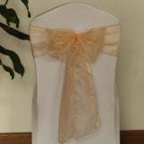 19 Colors Wedding Organza Chair Sashes Bow Sash Party Banquet Decor