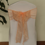 19 Colors Wedding Organza Chair Sashes Bow Sash Party Banquet Decor