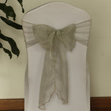 19 Colors Wedding Organza Chair Sashes Bow Sash Party Banquet Decor