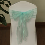 19 Colors Wedding Organza Chair Sashes Bow Sash Party Banquet Decor