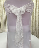 10PCS/LOT Lace Chair Sash White Wedding Event Party Decoration