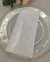 12PCS/LOT Polyester Stripe Table Napkin White Wedding Event Home Decoration