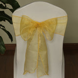 19 Colors Wedding Organza Chair Sashes Bow Sash Party Banquet Decor