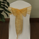 19 Colors Wedding Organza Chair Sashes Bow Sash Party Banquet Decor