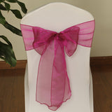 19 Colors Wedding Organza Chair Sashes Bow Sash Party Banquet Decor