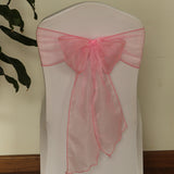 19 Colors Wedding Organza Chair Sashes Bow Sash Party Banquet Decor