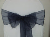 19 Colors Wedding Organza Chair Sashes Bow Sash Party Banquet Decor