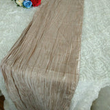 7 Colors 5PCS/LOT Crinkle Taffeta Table Runner for Wedding Banquet