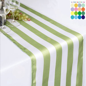 6 Colors 5PCS/LOT Stripe Printed Lamour Satin Table Runner for Wedding, Banquet