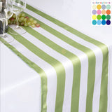 6 Colors 5PCS/LOT Stripe Printed Lamour Satin Table Runner for Wedding, Banquet