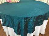 Taffeta Crushed Tablecloth  Teal Wedding Party table Decoration