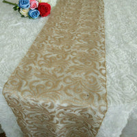 5 PCS/LOT Swirl Net Table Runner for Wedding Banquet Gold