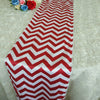 5 PCS/LOT Chevron Matte Satin Printed Table Runner for Wedding, Banquet Red and White