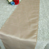 7 Colors 5PCS/LOT Lamour Satin Table Runner for Wedding Banquet