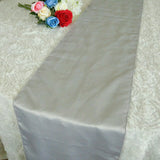 7 Colors 5PCS/LOT Lamour Satin Table Runner for Wedding Banquet