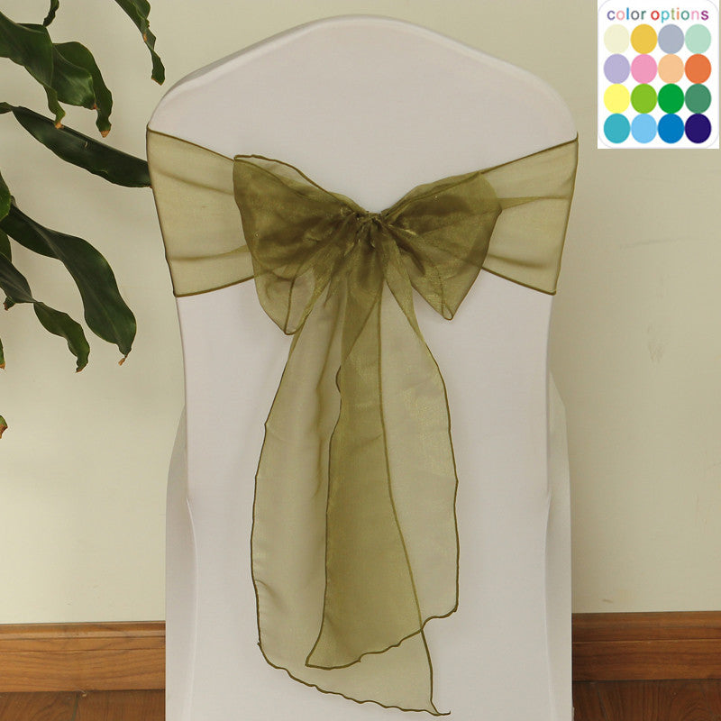 Organza sashes best sale for chairs