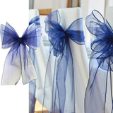 19 Colors Wedding Organza Chair Sashes Bow Sash Party Banquet Decor