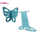 wholesale 50pcs Pearlescent Paper Butterfly Napkin Rings 11 colors Weddings Party Serviette Table Decoration