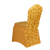 10 PCS/LOT Spandex Chair Covers W/3D Rosette back 10 Colors Selection