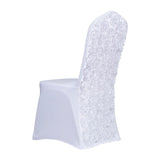 50PCS Spandex Chair Cover W/3D Rose Back 10 Colors