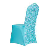 50PCS Spandex Chair Cover W/3D Rose Back 10 Colors