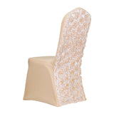 50PCS Spandex Chair Cover W/3D Rose Back 10 Colors
