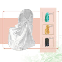 24 Colors 100PCS/LOT Self Tie universal Satin Chair Cover Wedding Banquet Hotel Party Decoration