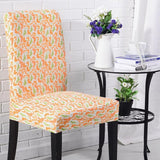 4 PCS Printed Spandex Dining Seat Cover 19 Designs