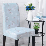 4 PCS Printed Spandex Dining Seat Cover 19 Designs