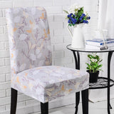 4 PCS Printed Spandex Dining Seat Cover 19 Designs