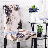 4 PCS Printed Spandex Dining Seat Cover 19 Designs