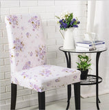 4 PCS Printed Spandex Dining Seat Cover 19 Designs
