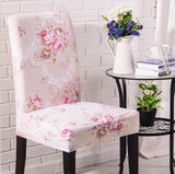 4 PCS Printed Spandex Dining Seat Cover 19 Designs