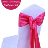 20Colors 25PCS/LOT Wedding Banquet Party Decoration Satin Chair Sashes