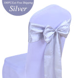 20Colors 25PCS/LOT Wedding Banquet Party Decoration Satin Chair Sashes