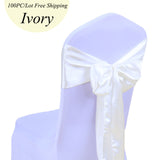 20Colors 25PCS/LOT Wedding Banquet Party Decoration Satin Chair Sashes