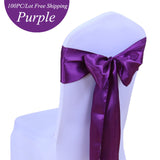 20Colors 25PCS/LOT Wedding Banquet Party Decoration Satin Chair Sashes