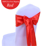 20Colors 25PCS/LOT Wedding Banquet Party Decoration Satin Chair Sashes