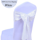 20Colors 25PCS/LOT Wedding Banquet Party Decoration Satin Chair Sashes