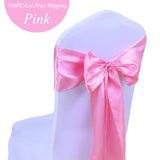 20Colors 25PCS/LOT Wedding Banquet Party Decoration Satin Chair Sashes