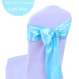 20Colors 25PCS/LOT Wedding Banquet Party Decoration Satin Chair Sashes