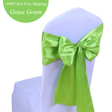 20Colors 25PCS/LOT Wedding Banquet Party Decoration Satin Chair Sashes