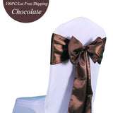 20Colors 25PCS/LOT Wedding Banquet Party Decoration Satin Chair Sashes