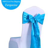 20Colors 25PCS/LOT Wedding Banquet Party Decoration Satin Chair Sashes