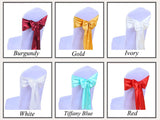 20Colors 25PCS/LOT Wedding Banquet Party Decoration Satin Chair Sashes