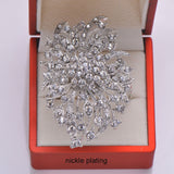 2 Colors 20PCS/LOT rhinestone wedding napkin rings nickle or rose gold plating