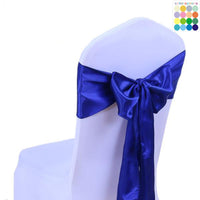 20Colors 25PCS/LOT Wedding Banquet Party Decoration Satin Chair Sashes