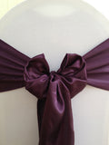 20Colors 25PCS/LOT Wedding Banquet Party Decoration Satin Chair Sashes